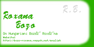 roxana bozo business card